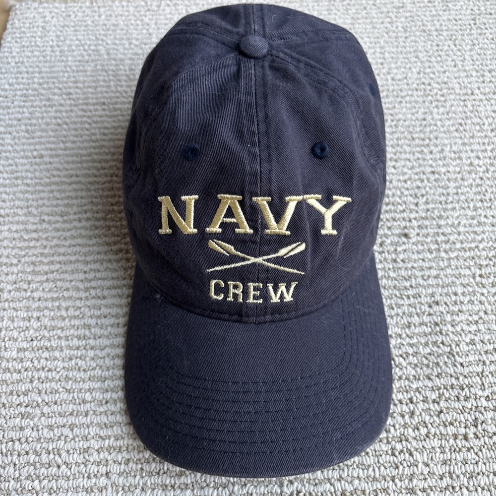 Navy Crew The Game Cotton Blue Strapback Baseball Hat Cap Adjustable